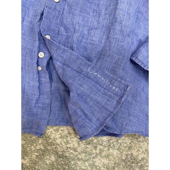 SET (2) Brooks Brothers 346 - Sz Large - Linen Shirt & Button Down Orange Plaid - Picture 8 of 13